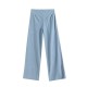 Drawstring high waist straight casual pants Drawstring high waist straight casual pants