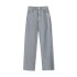High waist slim wide leg trousers