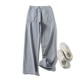 High waist slim wide leg trousers High waist slim wide leg trousers
