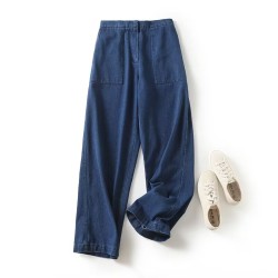 High waist elastic jeans