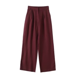 Casual commuter wide-leg trousers