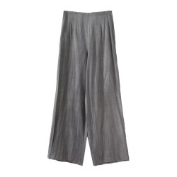 French straight wide-leg trousers