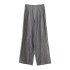 French straight wide-leg trousers