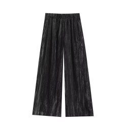 Straight-leg draped trousers
